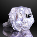 5 Day Imprintable White Princess Cut Huge Diamond Lighted Ring